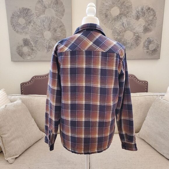 Billabong Straight Fit Quilted Flannel Shacket Sz Sm - Picture 7 of 13